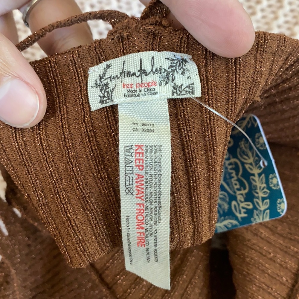 Free People Bronzed Copper Bralette - Picture 6 of 6
